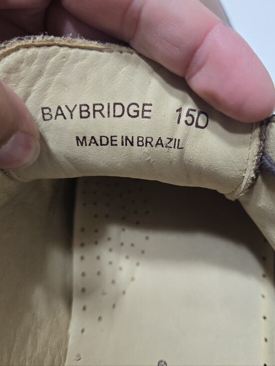 Belvedere Baybridge Men\'s Brown Pebbled Leather Tied Shoe sz 15D main image 6